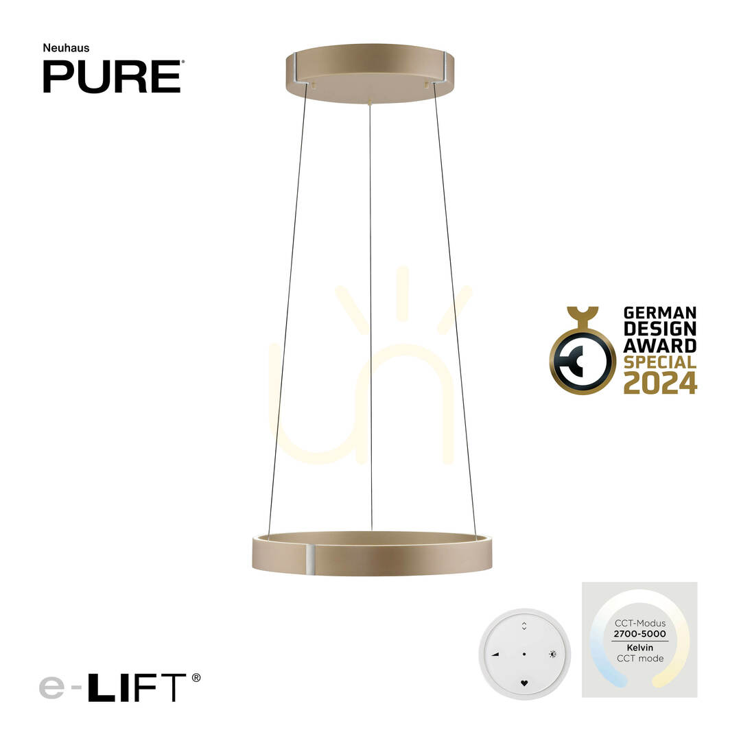 Utsikt PURE E-CLIPSE 2560-97 Brunt taklampa med 2 LED-lampor PURE E-CLIPSE 2560-97 Brunt taklampa med 2 LED-lampor