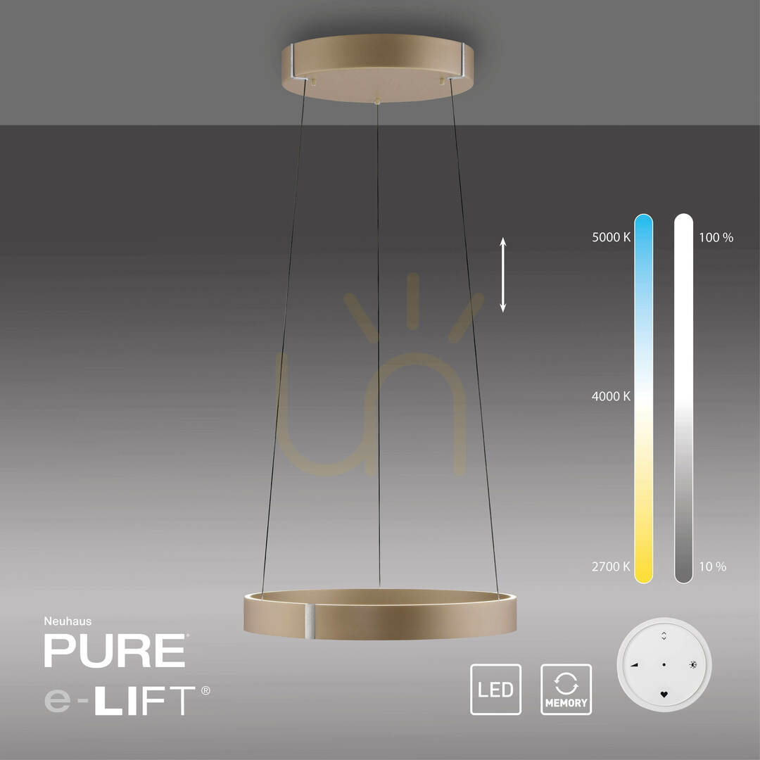 Display PURE E-CLIPSE 2560-97 Brunt taklampa med 2 LED-lampor PURE E-CLIPSE 2560-97 Brunt taklampa med 2 LED-lampor