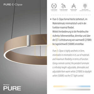 PURE E-CLIPSE 2560-97 Brunt taklampa med 2 LED-lampor 4 PURE E-CLIPSE 2560-97 Brunt taklampa med 2 LED-lampor small 4