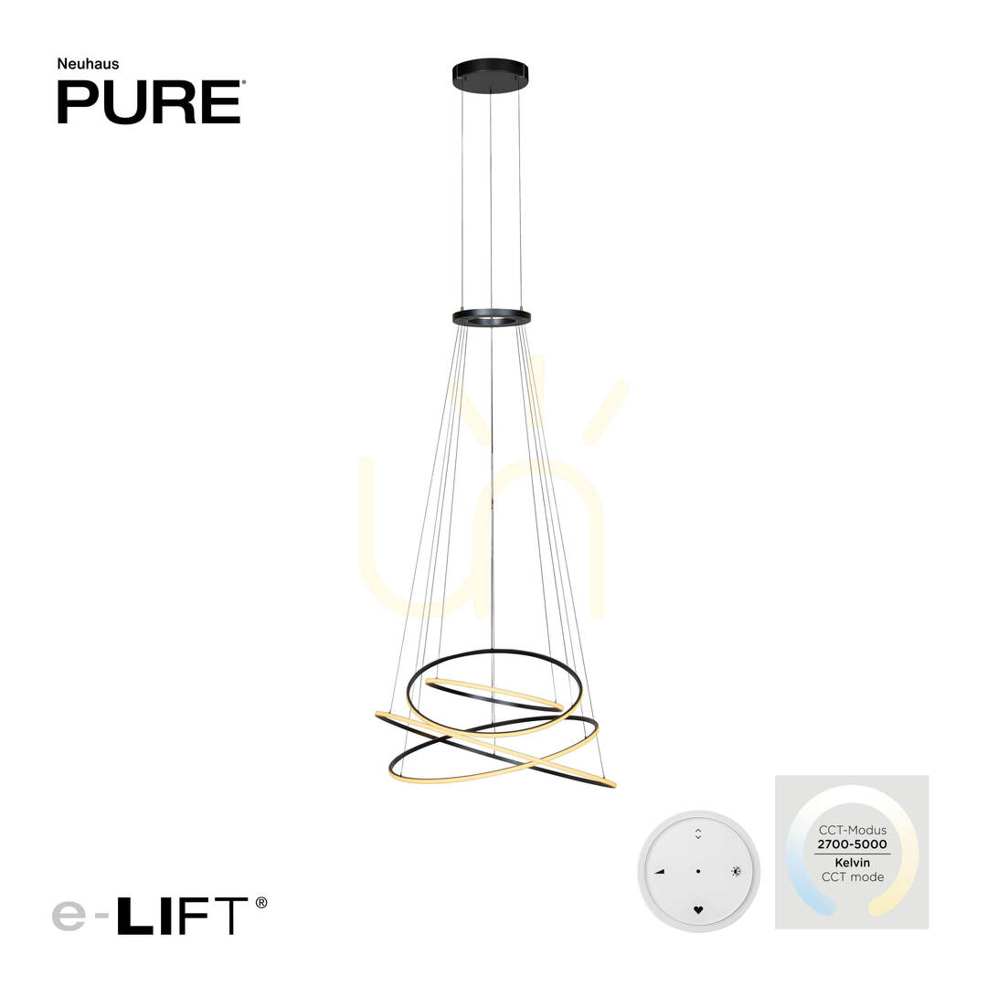 Utsikt PURE E-FLYING RINGS 2566-15 Grå 1xLED-pendellampa PURE E-FLYING RINGS 2566-15 Grå 1xLED-pendellampa
