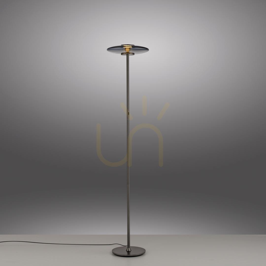 Kontrollera PURE VITRUM 481-15 Golvlampa, grå, 2xLED PURE VITRUM 481-15 Golvlampa, grå, 2xLED