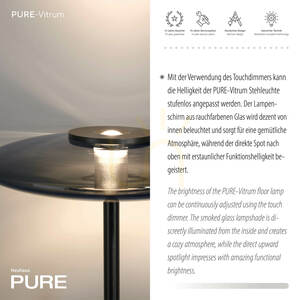 PURE VITRUM 481-15 Golvlampa, grå, 2xLED 4 PURE VITRUM 481-15 Golvlampa, grå, 2xLED small 4