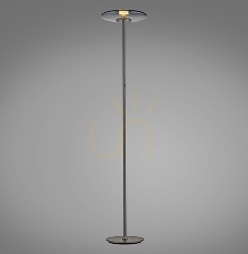 Kontrollera PURE VITRUM 481-15 Golvlampa, grå, 2xLED
