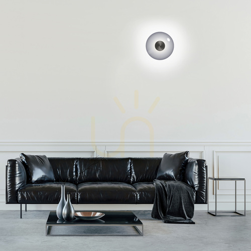 Kontrollera Paul Neuhaus PURE VITRUM 6082-15 LED-vägglampa och plafond, grå, rökglas, 22 cm