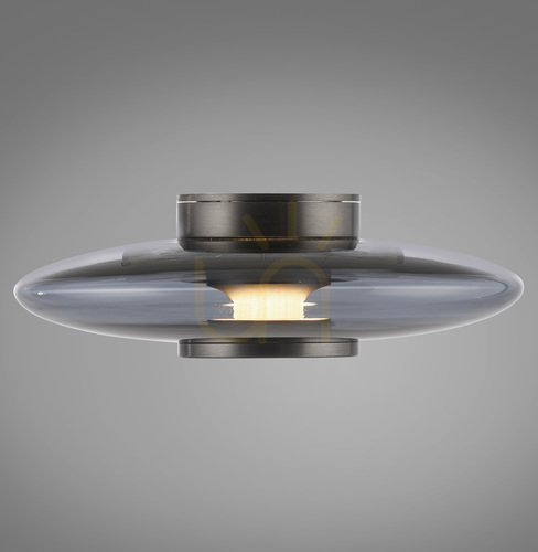 Kontrollera PURE VITRUM 6082-15 Vägglampa, grå, 1xLED