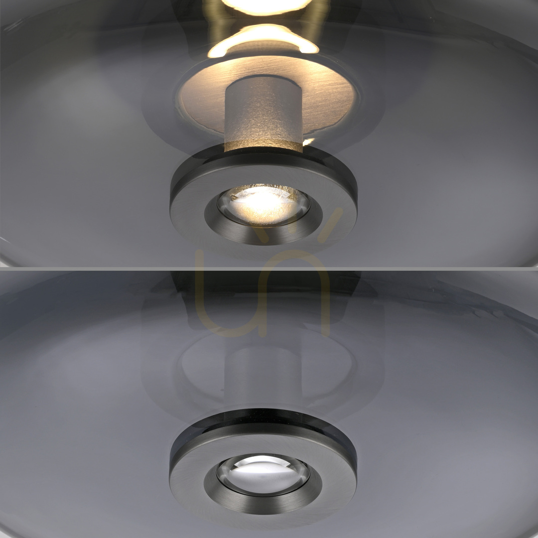 Utsikt PURE VITRUM 6083-15 Taklampa, grå, 2xLED PURE VITRUM 6083-15 Taklampa, grå, 2xLED
