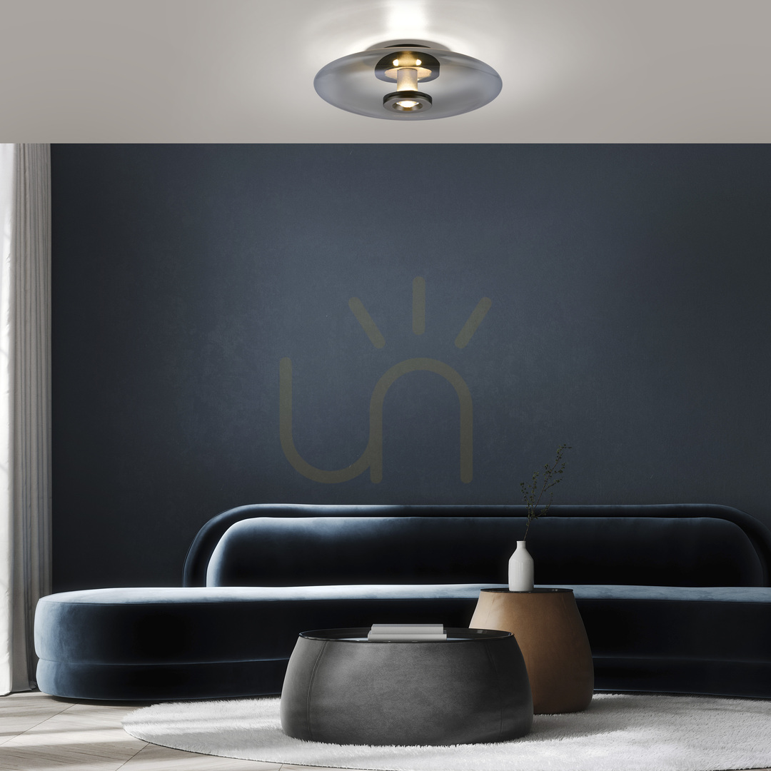 Förhandsvisning PURE VITRUM 6083-15 Taklampa, grå, 2xLED PURE VITRUM 6083-15 Taklampa, grå, 2xLED