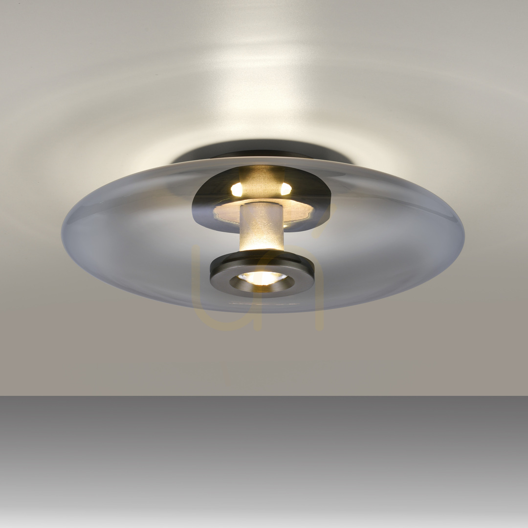 Kontrollera PURE VITRUM 6083-15 Taklampa, grå, 2xLED PURE VITRUM 6083-15 Taklampa, grå, 2xLED