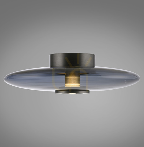 Kontrollera PURE VITRUM 6083-15 Taklampa, grå, 2xLED