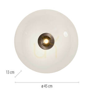 PURE VITRUM 6083-34 Brunt takljus, 2xLED 8 PURE VITRUM 6083-34 Brunt takljus, 2xLED small 8