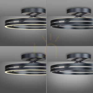 PURE LOOP 6552-15 Taklampa, grå, 2xLED small 22