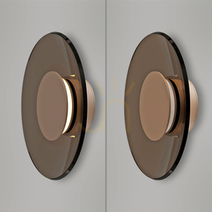 PURE MOON 9594-97 Vägglampa, brun, 1xLED small 15