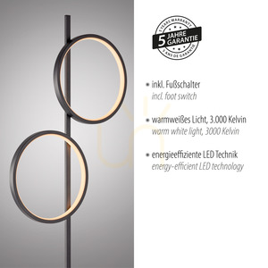MINI RITUS 15396-18 Golvlampa, svart, 2xLED small 4