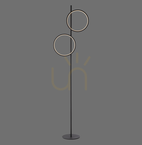 Kontrollera MINI RITUS 15396-18 Golvlampa, svart, 2xLED