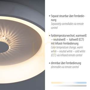 VERTIGO 14384-16 Taklampa, vit, 1xLED small 3