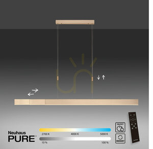PURE-MOTO 2525-60 Hänglampa i mässing med 3 LED-lampor small 11