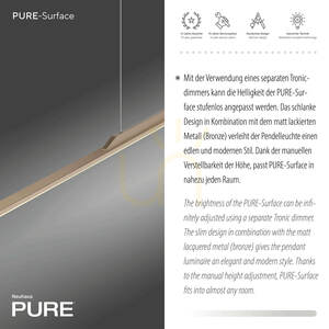 PURE SURFACE 2301-97 Brun 1xLED-pendellampa small 4