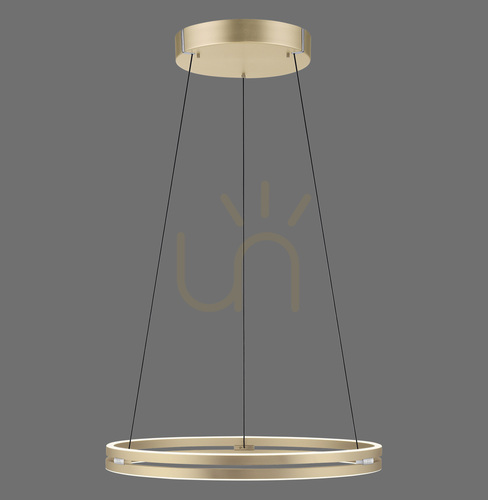 Kontrollera PUREE-LOOP 2551-60 Pendellampa i mässing med 2 LED-lampor