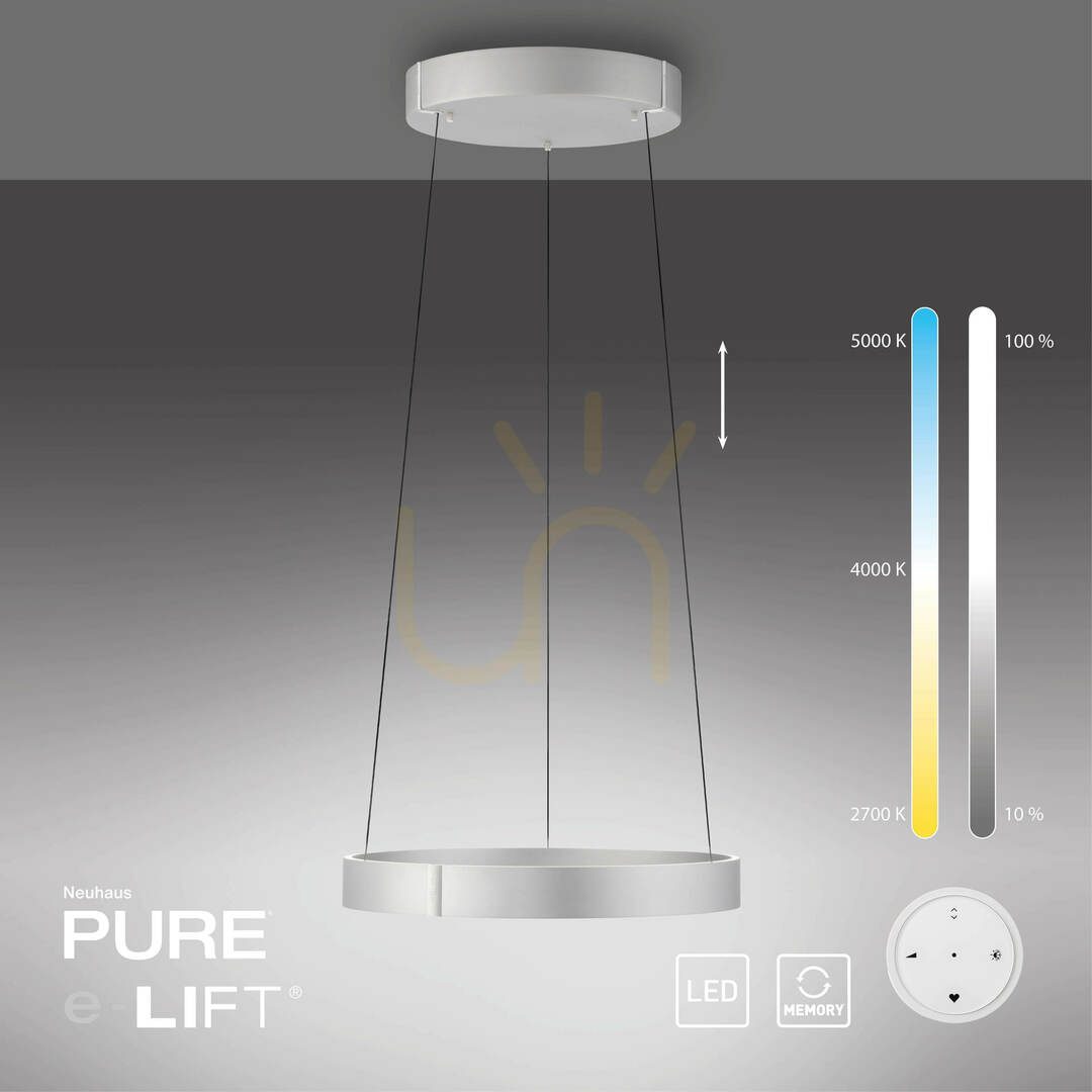 Utsikt PURE E-CLIPSE 2560-95 Silver 2xLED taklampa PURE E-CLIPSE 2560-95 Silver 2xLED taklampa