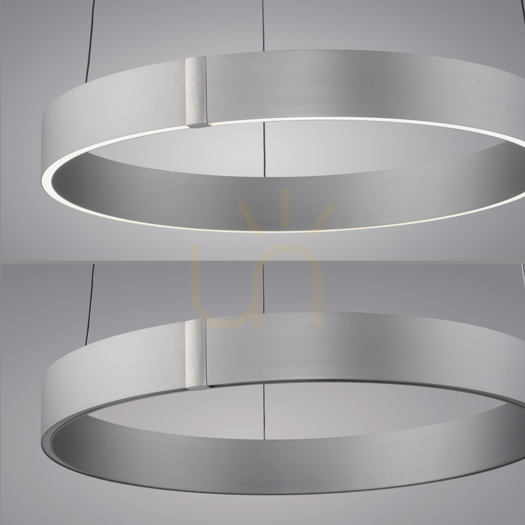 Visa PURE E-CLIPSE 2560-95 Silver 2xLED taklampa PURE E-CLIPSE 2560-95 Silver 2xLED taklampa