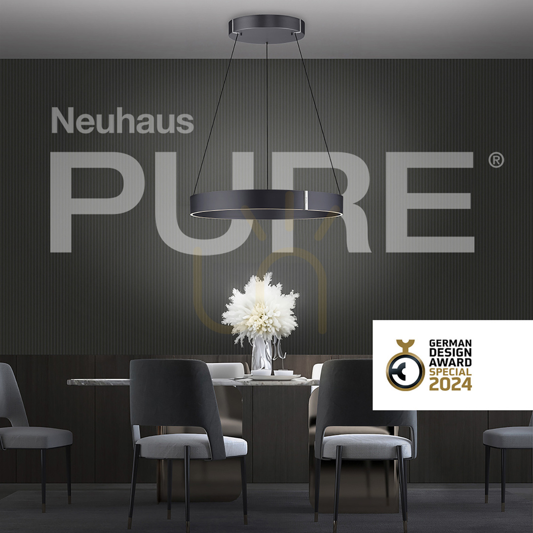 Utsikt PURE E-CLIPSE 2561-15 Grå pendellampa med 2 LED-lampor PURE E-CLIPSE 2561-15 Grå pendellampa med 2 LED-lampor