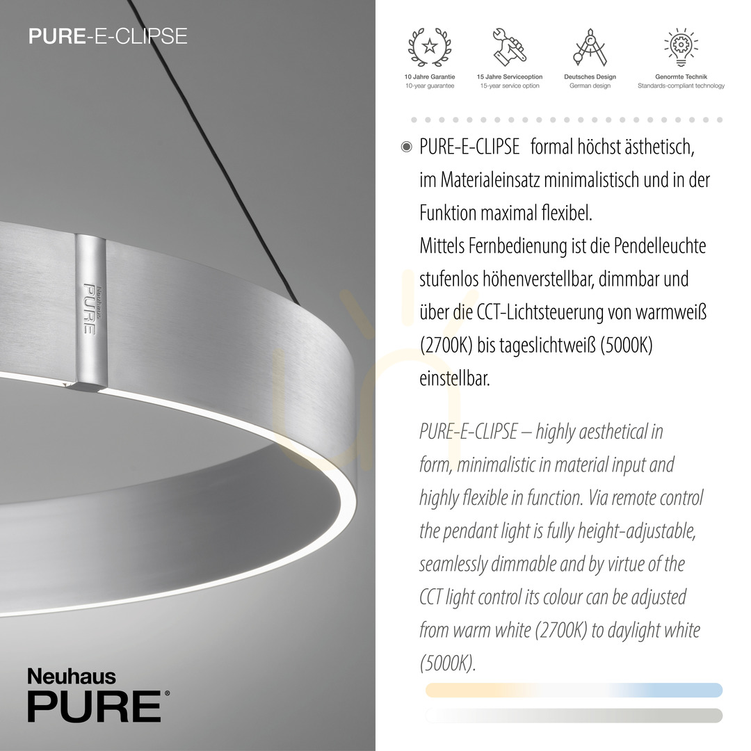 Visa PURE E-CLIPSE 2561-95 Silver 2xLED taklampa PURE E-CLIPSE 2561-95 Silver 2xLED taklampa