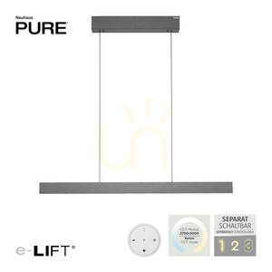 PURE E-MOTION 2570-15 Grå 2xLED-pendellampa small 1
