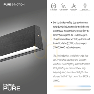 PURE E-MOTION 2570-15 Grå 2xLED-pendellampa small 4