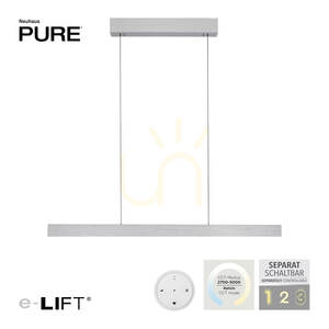 PURE E-MOTION 2570-95 Silver 2xLED taklampa small 1