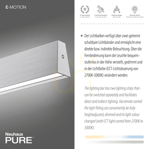 PURE E-MOTION 2570-95 Silver 2xLED taklampa small 4