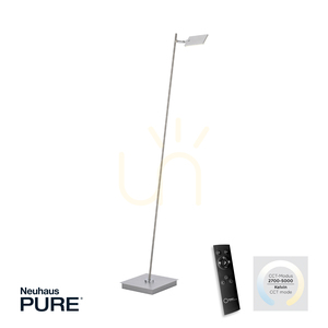 PURE-MIRA 356-95 golvlampa, silver, 1xLED small 1