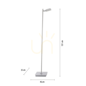 PURE-MIRA 356-95 golvlampa, silver, 1xLED small 11