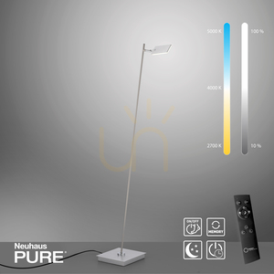 PURE-MIRA 356-95 golvlampa, silver, 1xLED small 7