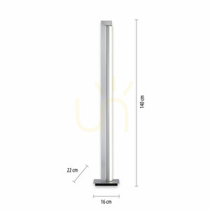 PURE-LINES 421-95 golvlampa, silver, 1xLED small 7