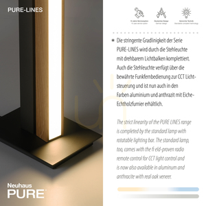 PURE-LINES 451-79 Golvlampa, trä, 1xLED small 3