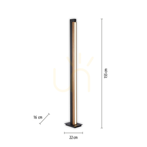 PURE-LINES 451-79 Golvlampa, trä, 1xLED small 8