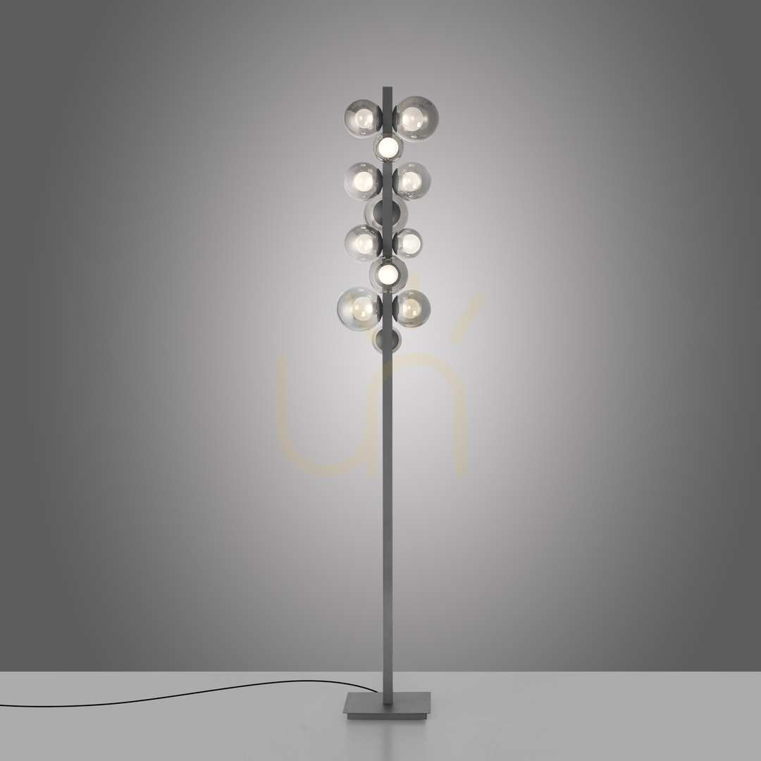 Kontrollera Golvlampa 557-15 Grå 12xLED Golvlampa 557-15 Grå 12xLED