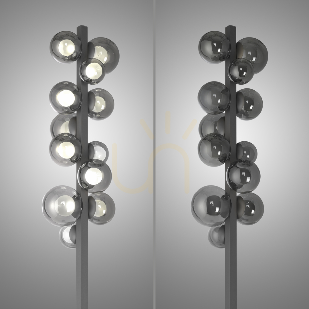 Display Golvlampa 557-15 Grå 12xLED Golvlampa 557-15 Grå 12xLED