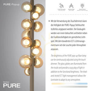 POPUP 557-97 Golvlampa, brun, 12 lysdioder small 3