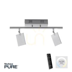 PURE-MIRA 6354-95 Taklampa i silver, 2xLED small 1