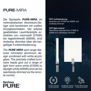 PURE-MIRA 6354-95 Taklampa i silver, 2xLED small 3