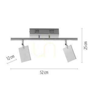 PURE-MIRA 6354-95 Taklampa i silver, 2xLED small 7