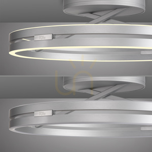PURE LOOP 6552-95 Silver taklampa, 2xLED small 16