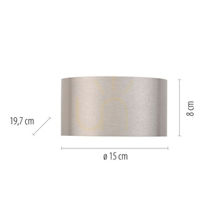PURE CLIPSE 8561-95 Silver 2xLED vägglampa small 8
