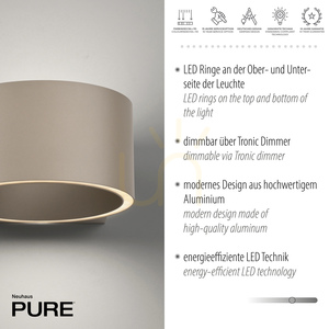 PURE CLIPSE 8561-97 Brun vägglampa med 2 LED-lampor small 4