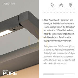 PURO 9113-15 Grå vägglampa, 1xLED 3 PURO 9113-15 Grå vägglampa, 1xLED small 3