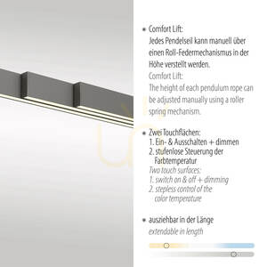 ADRIANA COMFORT LIFT 2598-13 Antracit 1xLED taklampa small 3