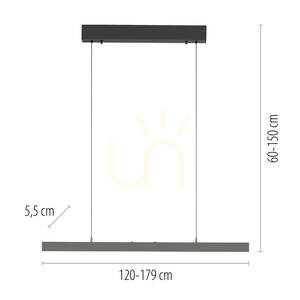 ADRIANA COMFORT LIFT 2598-13 Antracit 1xLED taklampa small 8
