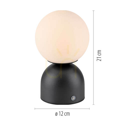 Kontrollera RUDI 19218-18 Bordslampa, svart, 1xLED