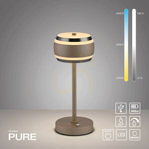 PURE FALLING RINGS 4503-97 Bordslampa, brun, 1xLED small 1